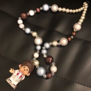 Authentic monchichi Japanese character necklace